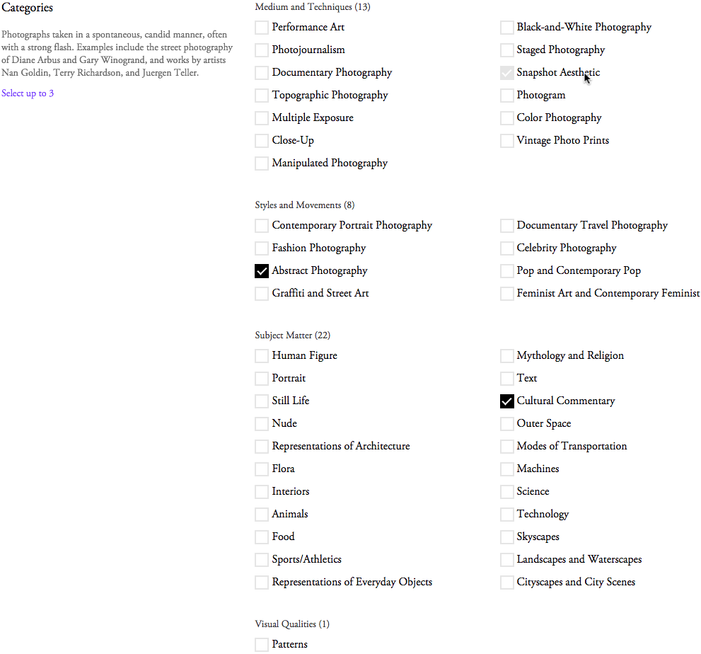 Partner applied categories